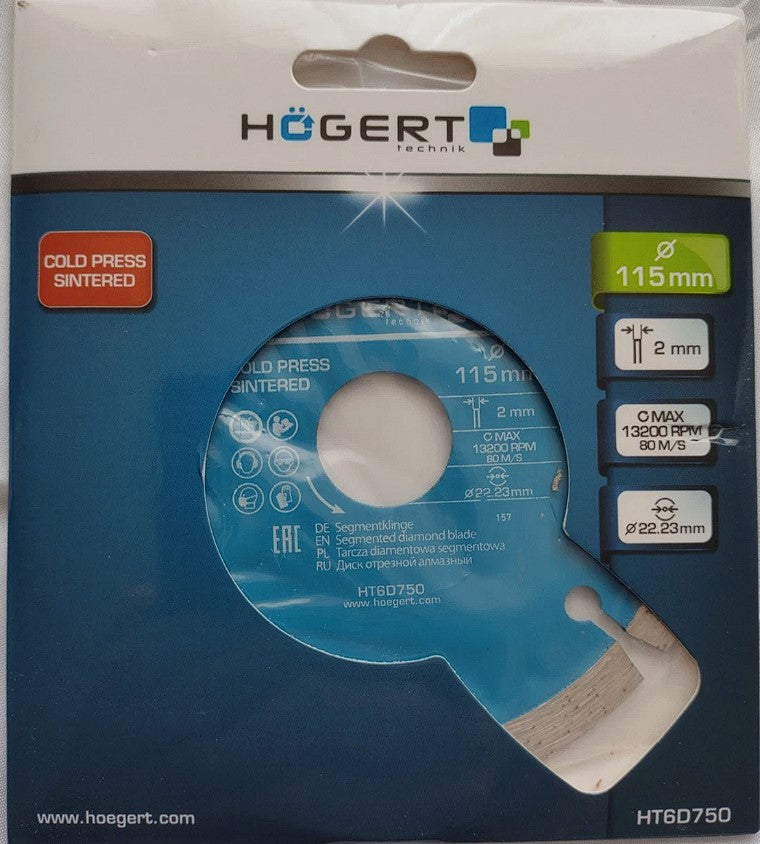 Hogert 115/125/230mm Segmented Diamond Blade