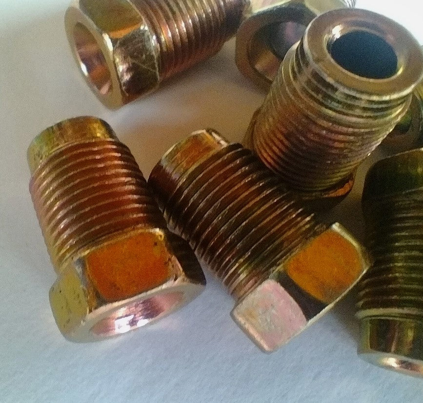 M12 x 1mm Male Brake Pipe Nuts for 3/16" Pipe (10)