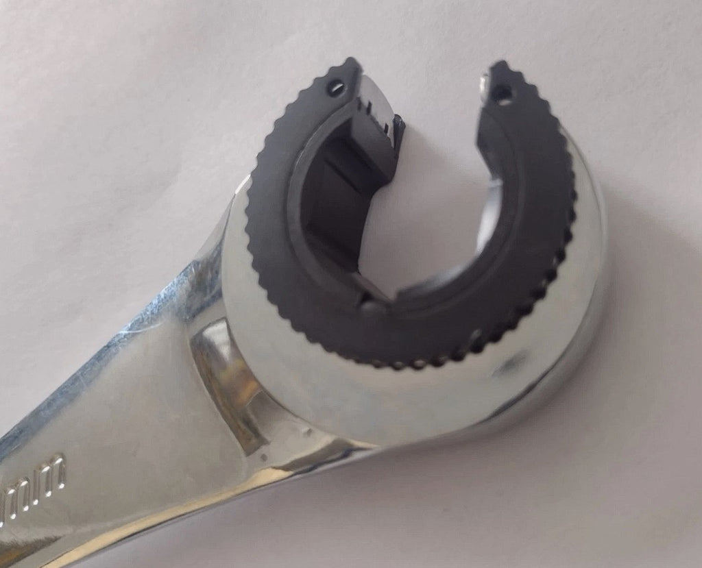 Hogert 17mm Ratchetting Flare Nut Open End Wrench