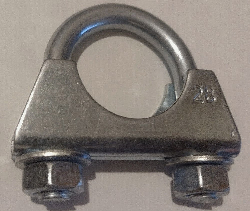 28mm Universal Exhaust Pipe U Bolt Clamp