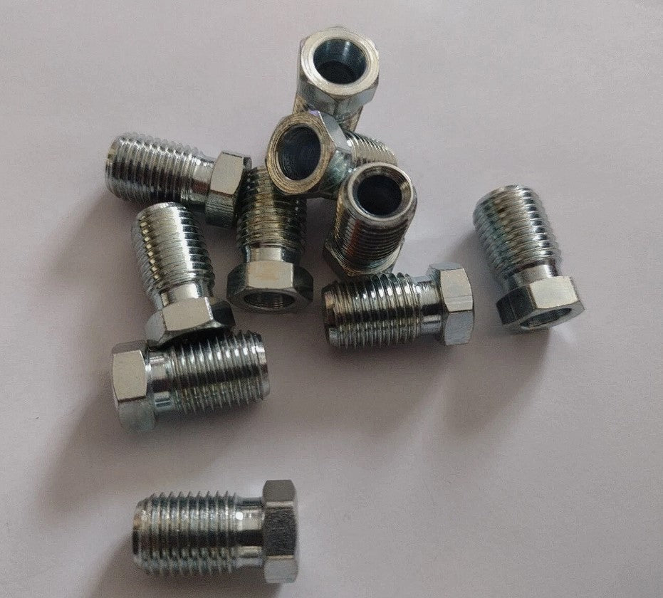 3/8" X 24 UNF Brake Pipe Nuts Short Male for 3/16" Brake Pipe (10)