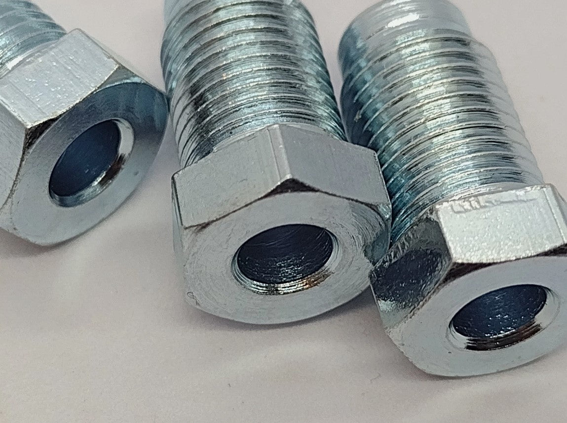 3/8" X 24 UNF Brake Pipe Nuts Long Male for 3/16" Brake Pipe (3)