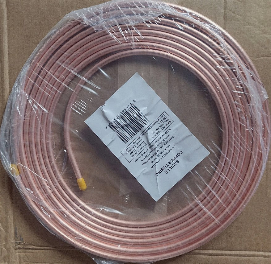5/16" Copper Brake Pipe Hose Line 25' Roll