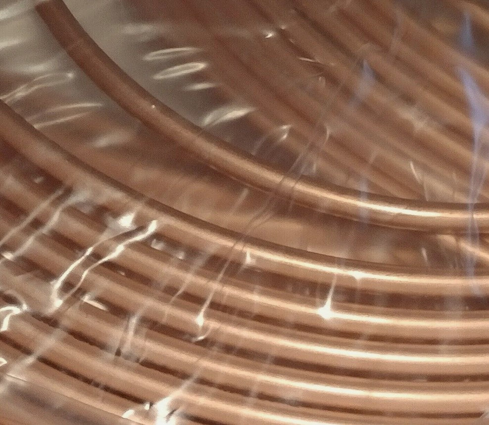 6mm Copper Brake Pipe Seamless 7.5m Roll 22 Gauge