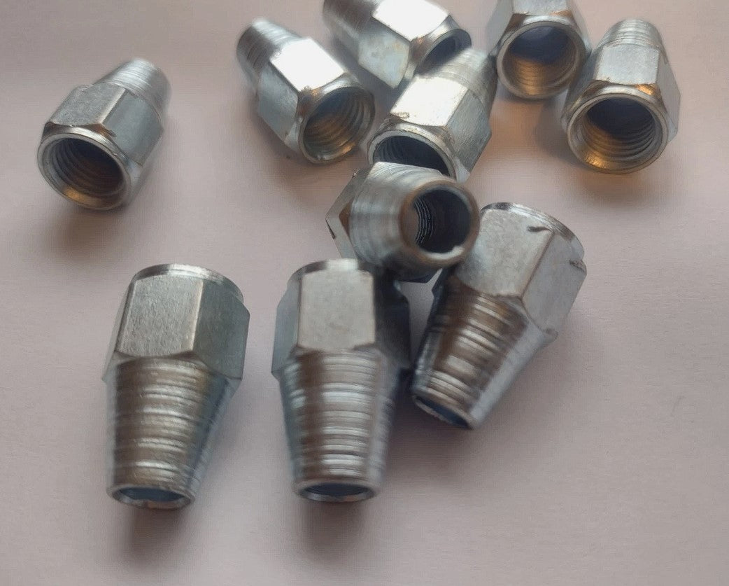 7/16" X 20 UNF Brake Pipe Nuts Female for 1/4" Brake Pipe (10)