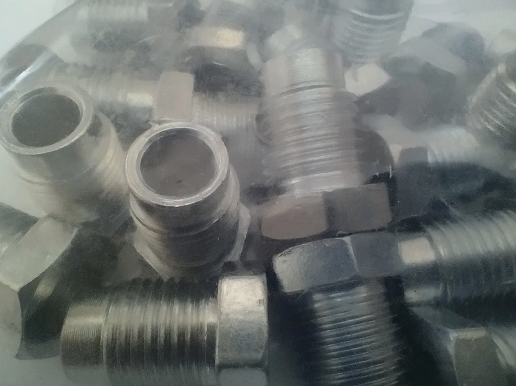 M12 x 1.25mm Brake Pipe Nuts Male Pack of 25 for 1/4" Pipe