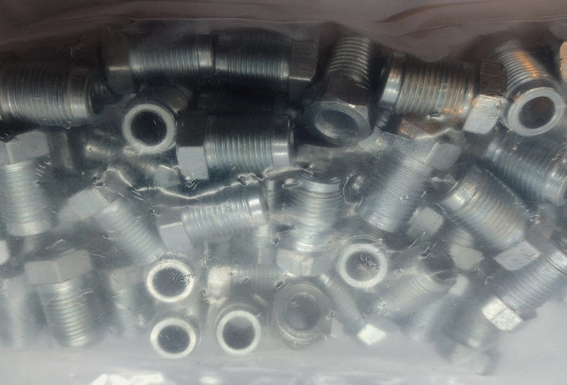 12mm x 1mm Male Brake Pipe Nuts for 1/4" Pipe Pack of 50