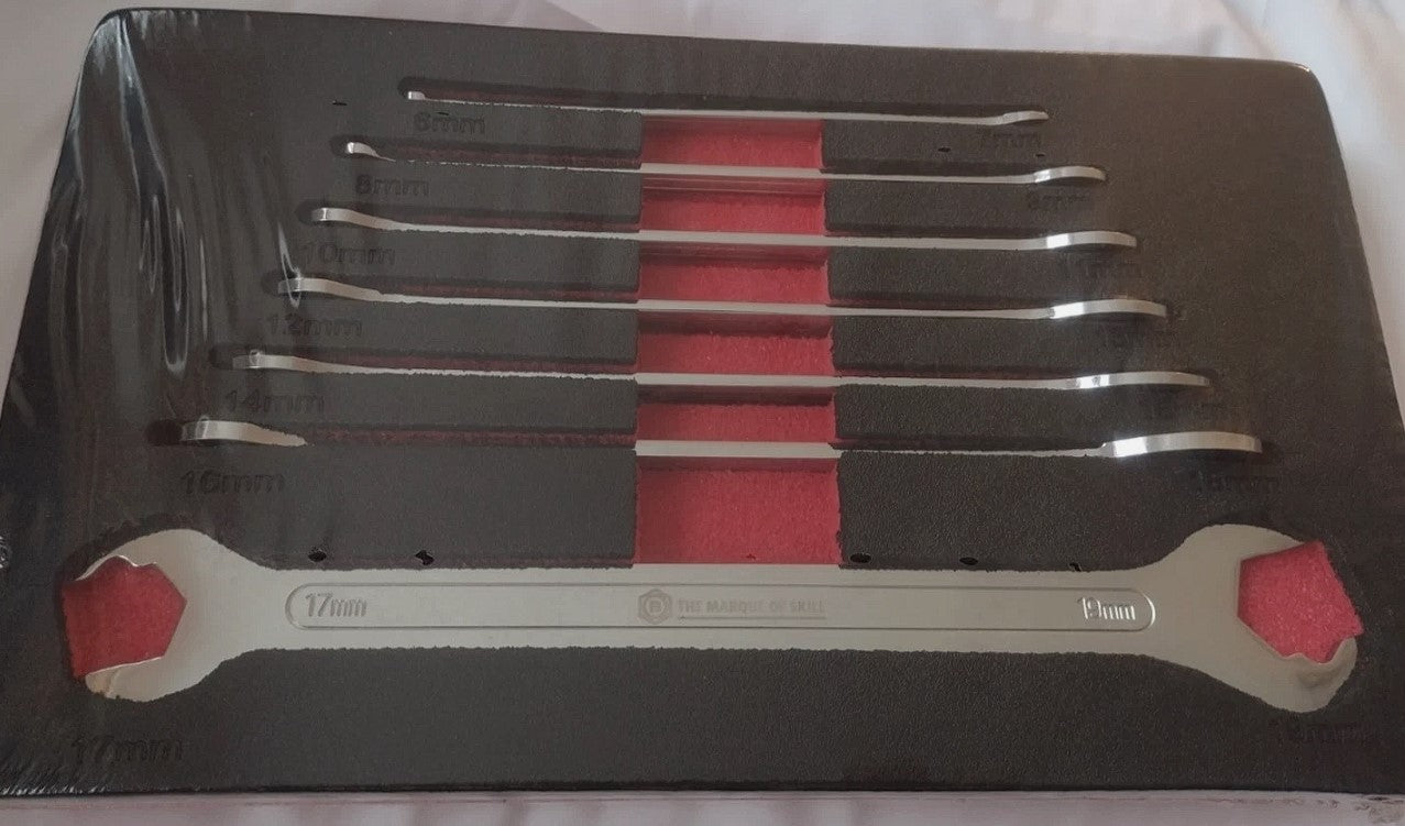 Britool Hallmark 7 Piece Ultra Thin Spanner Set 6-19mm