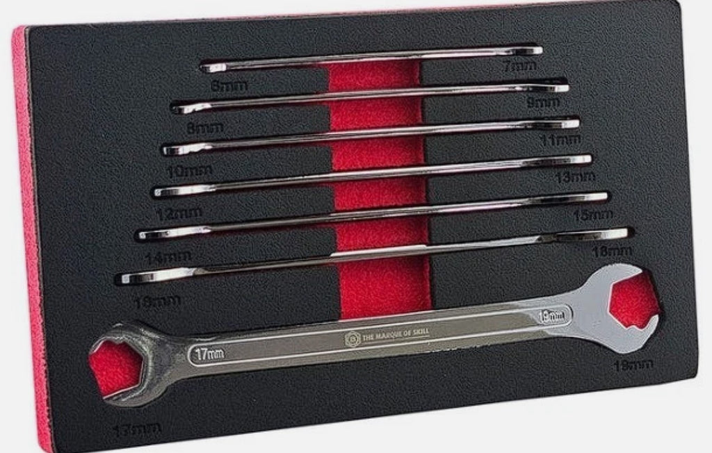Britool Hallmark 7 Piece Ultra Thin Spanner Set 6-19mm