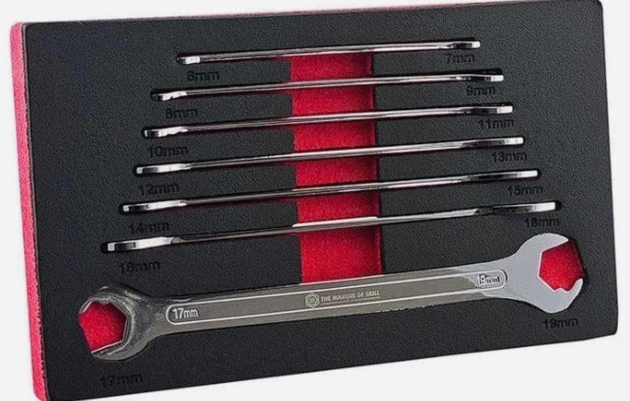 Britool Hallmark 7 Piece Ultra Thin Spanner Set 6-19mm