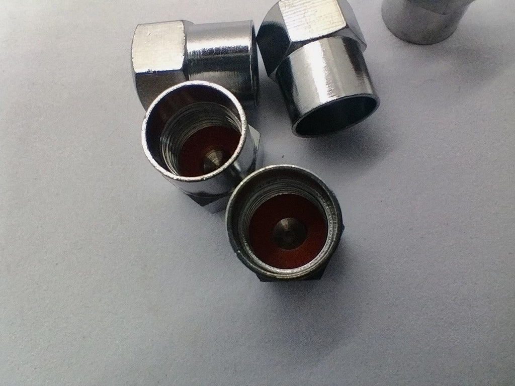 Chrome Hexagon Tyre Valve Dust Caps (5)