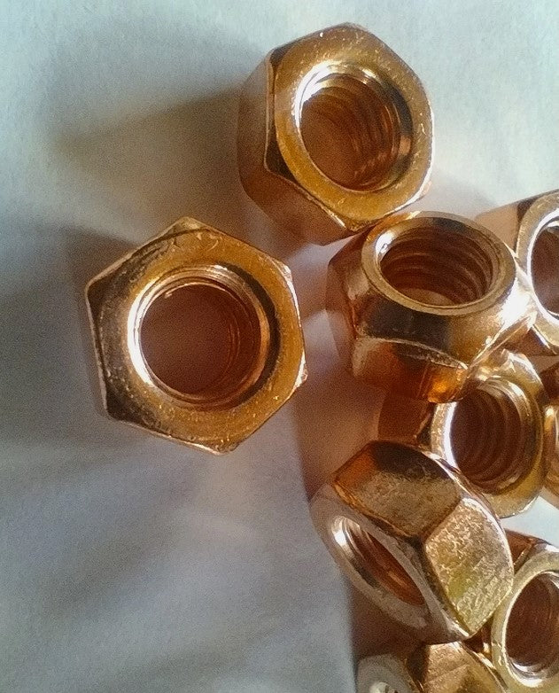 M8/M10 Copper Flashed Exhaust Manifold Nuts (10)