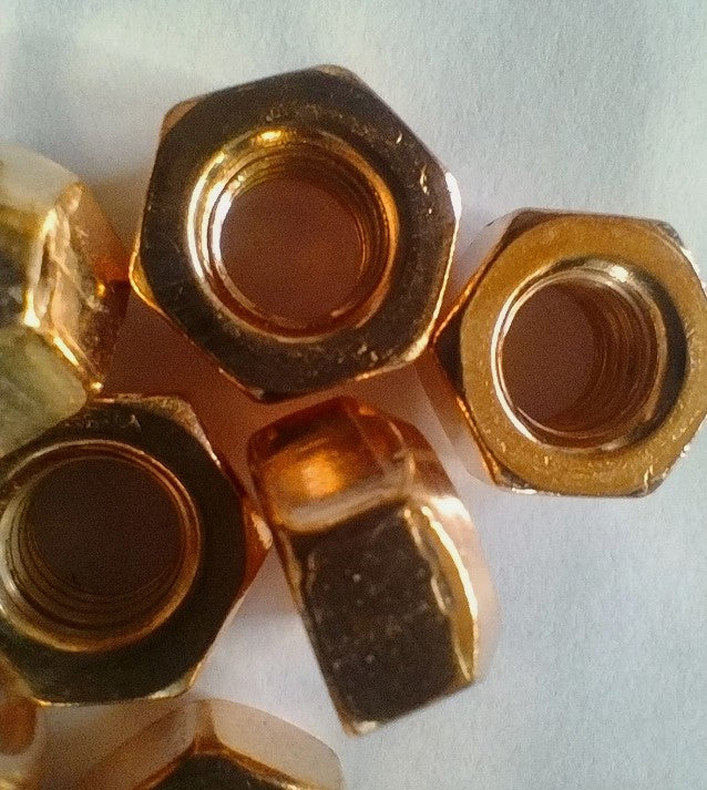 M8/M10 Copper Flashed Exhaust Manifold Nuts (10)
