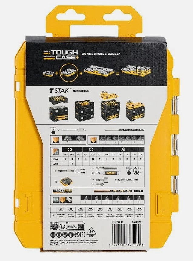 DeWalt DT70784 HSS Black & Gold Drill Bit Set 100 Piece