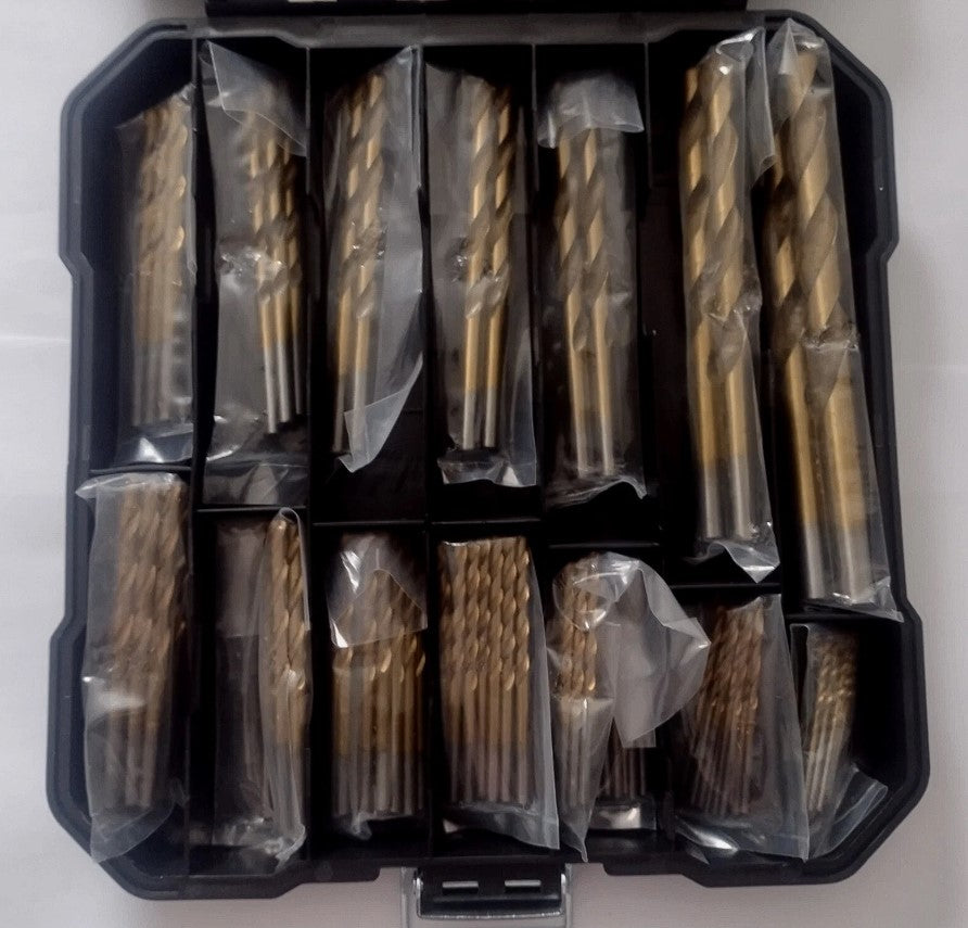 99 Piece HSS Titanium Coated Drill Bit Set High-Speed Steel DIY 1.5-10mm