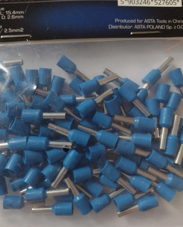 Insulated Bootlace Ferrule Pack of 100 0.5/0.75/1.0/1.5/2.5/4.0/6.0/10.0mm²