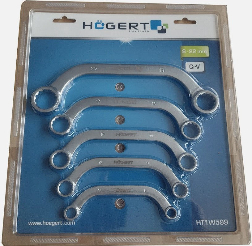 Hogert Half Moon C Spanner Set 5 Piece 8-22mm