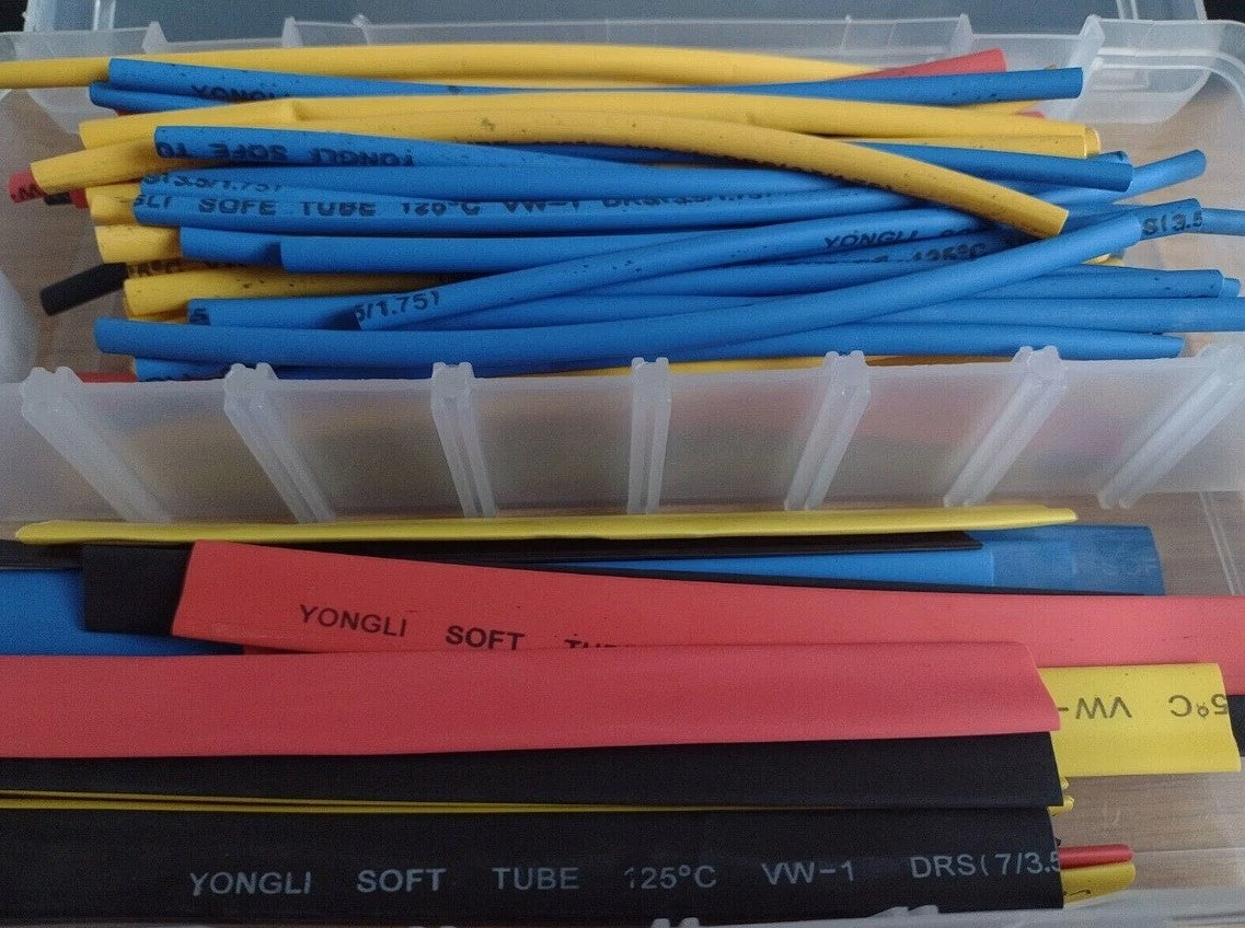 Heat Shrink Tubing Assortment Long Pieces Pack of 96