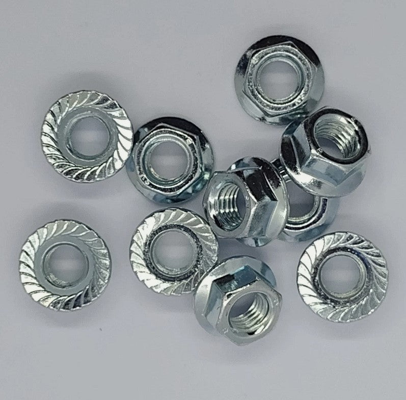M10 Hex Serrated Flange Nuts BZP (10)