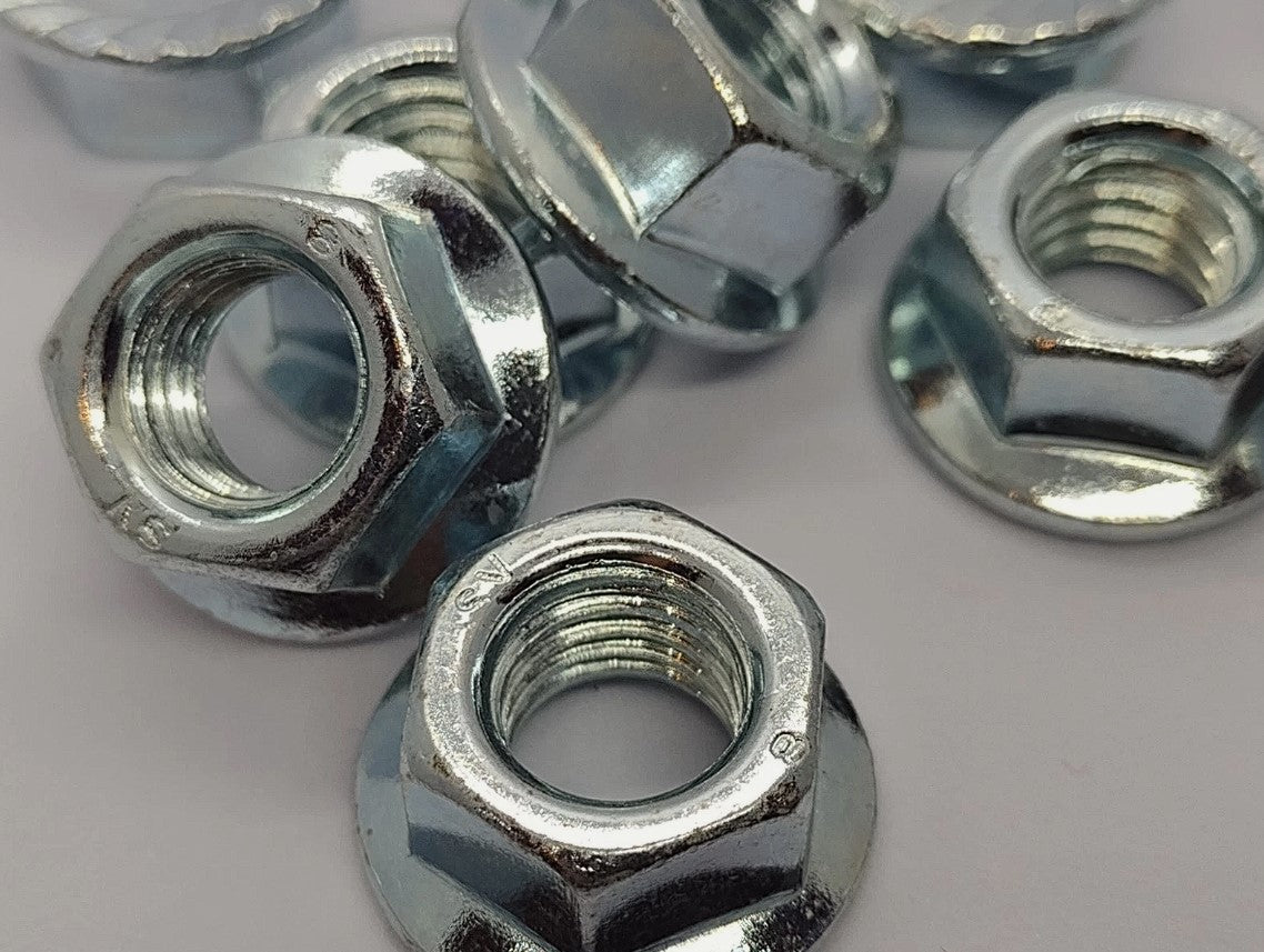 M10 Hex Serrated Flange Nuts BZP (10)