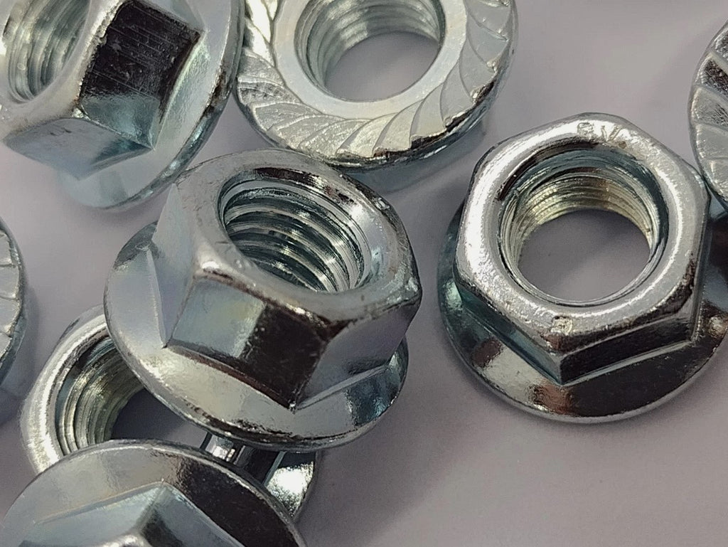M10 Hex Serrated Flange Nuts BZP (10)