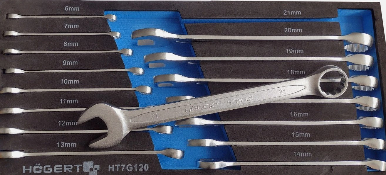 Hogert 16 Piece Combination Spanner Set 6-21mm