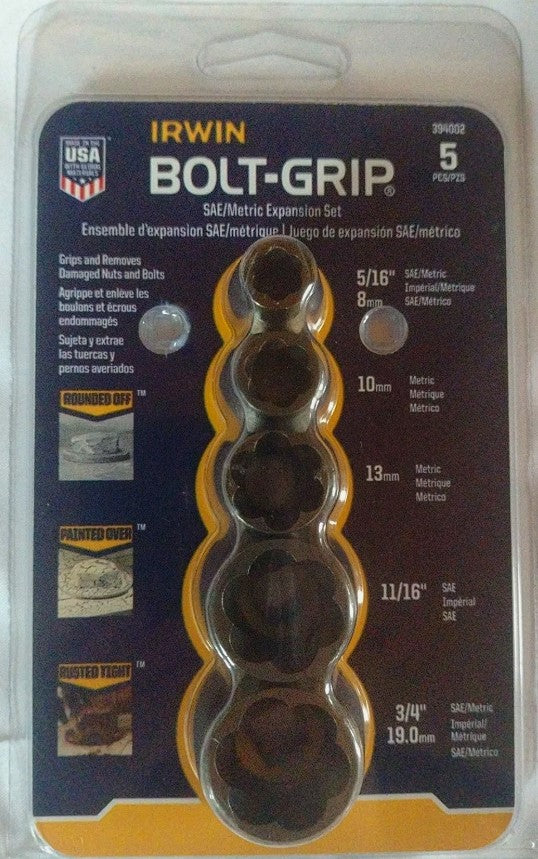 Irwin 5 Piece BOLT-GRIP™ Bolt / Nut Remover Expansion Set 10504635 394002
