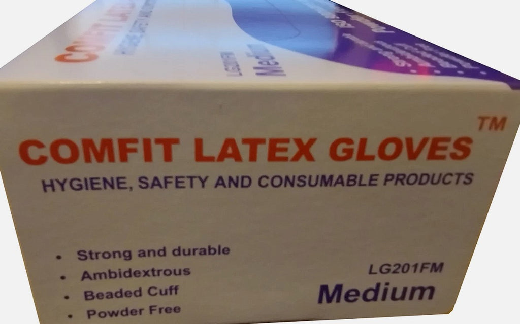 Latex Gloves (100) Powder Free Medium / Large / XL