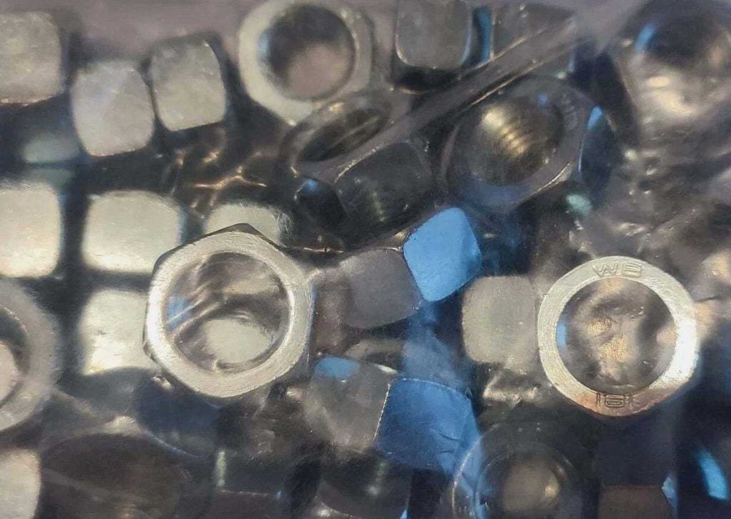 M2.5 Hexagon Full Nuts BZP Pack of 100