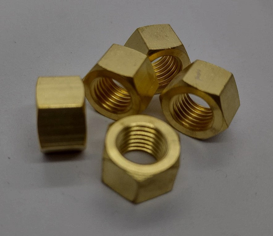 UNF/ UNC/ M8/M10 x 1.25mm Brass Manifold Nuts (5)