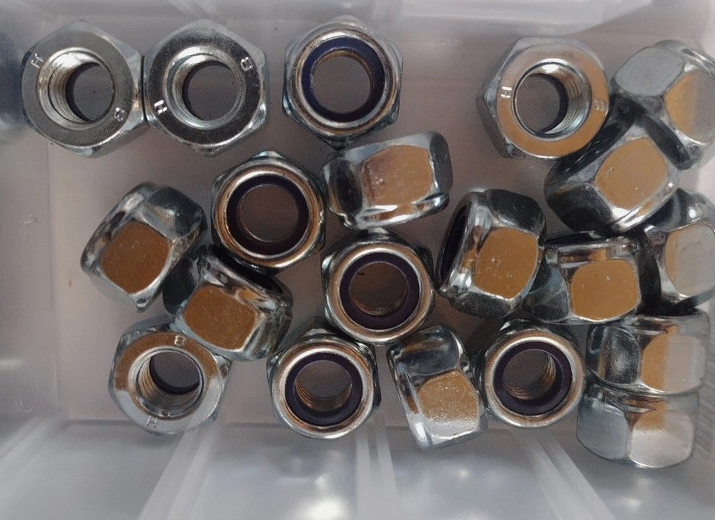 300 Piece Nylon Lock Nut Assortment M5-M12 BZP Nyloc