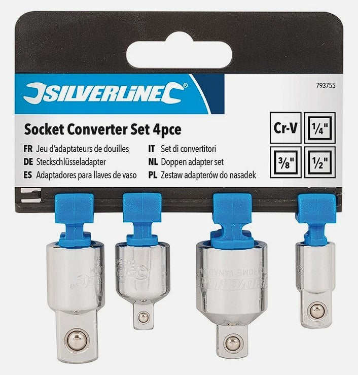 Silverline Socket Converter Set 4 Piece 793755