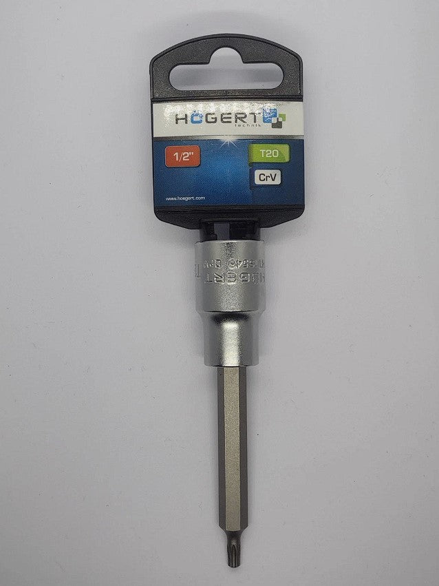 Hogert T20 100mm Long Torx Socket 1/2" Drive