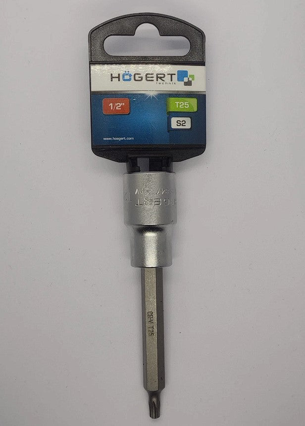 Hogert T25 100mm Long Torx Socket 1/2" Drive