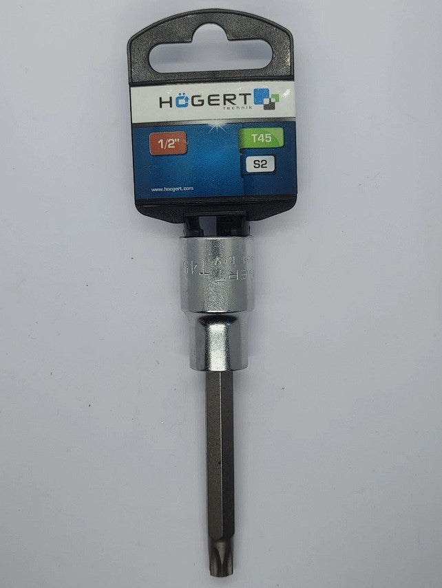 Hogert T45 100mm Long Torx Socket 1/2" Drive